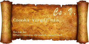 Csonka Virgínia névjegykártya