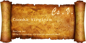 Csonka Virgínia névjegykártya