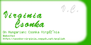 virginia csonka business card